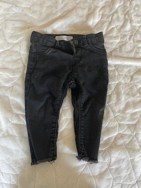 Zara Baby boy Black Skinny Jeans with Button Waistband
